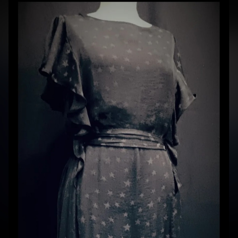 Max Studio Woman's S. Dress Black with small Silver Stars